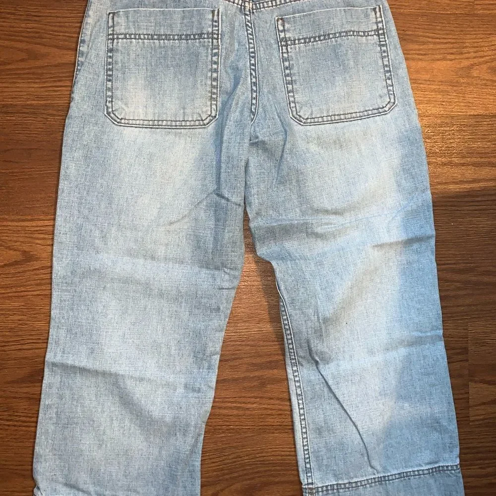 L.O.G.G. Light weight Denim Jeans. Cropped. Light wash color .  Size 38